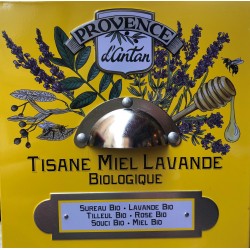 Provence d'Antan Tisane Bio Miel Lavande 24 sachets boite metal 60gr