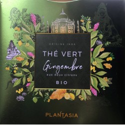 Plantasia The Vert Bio Gingembre aux deux citrons 24 sachets boite metal 48gr