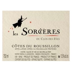 Etiquette Les Sorcieres Rouge Cotes du Roussillon Herve Bizeul Clos des Fees